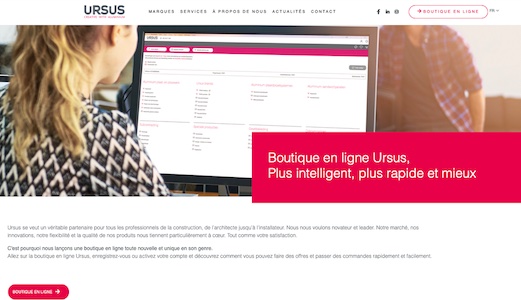 La nouvelle boutique en ligne Ursus booste l’efficacité